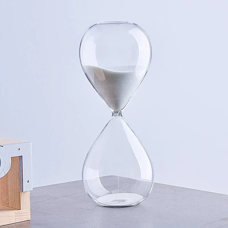 Glas Sanduhr Timer | Stilvolle Dekoration mit 5/10/30/60 Minuten Zeitangabe