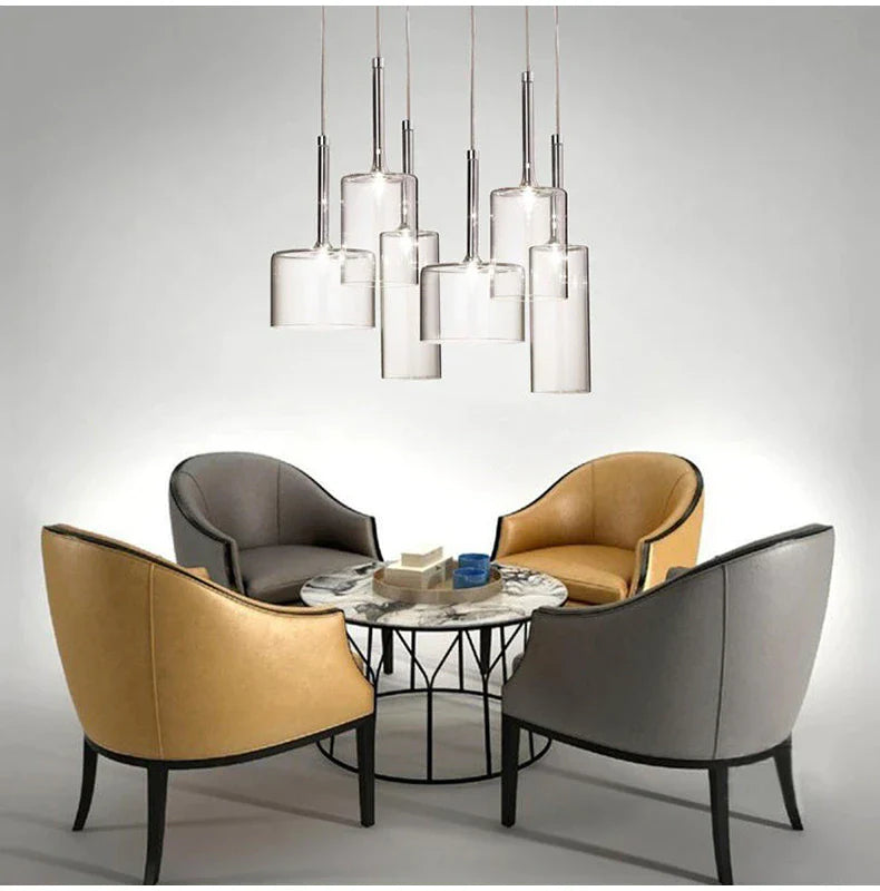 Frendorf | AuraGlas Elegante Glas-Deckenleuchte | Esszimmerlampe | Zeitloses Design | Stimmungsvolle Beleuchtung