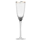 Frendorf | 260ml Hammer Champagnerglas klar mit goldenem Rand