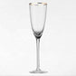 Frendorf | 260ml Hammer Champagnerglas klar mit goldenem Rand