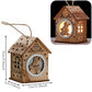 DIY Holz Hängendes Haus Dekor Leuchtende Lampe