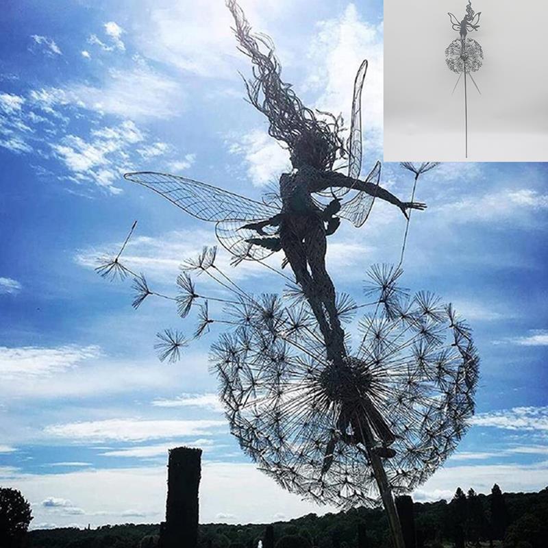 Frendorf | Feen und Löwenzahn tanzen zusammen Skulptur im Freien Garten