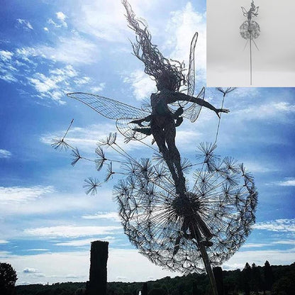 Frendorf | Feen und Löwenzahn tanzen zusammen Skulptur im Freien Garten
