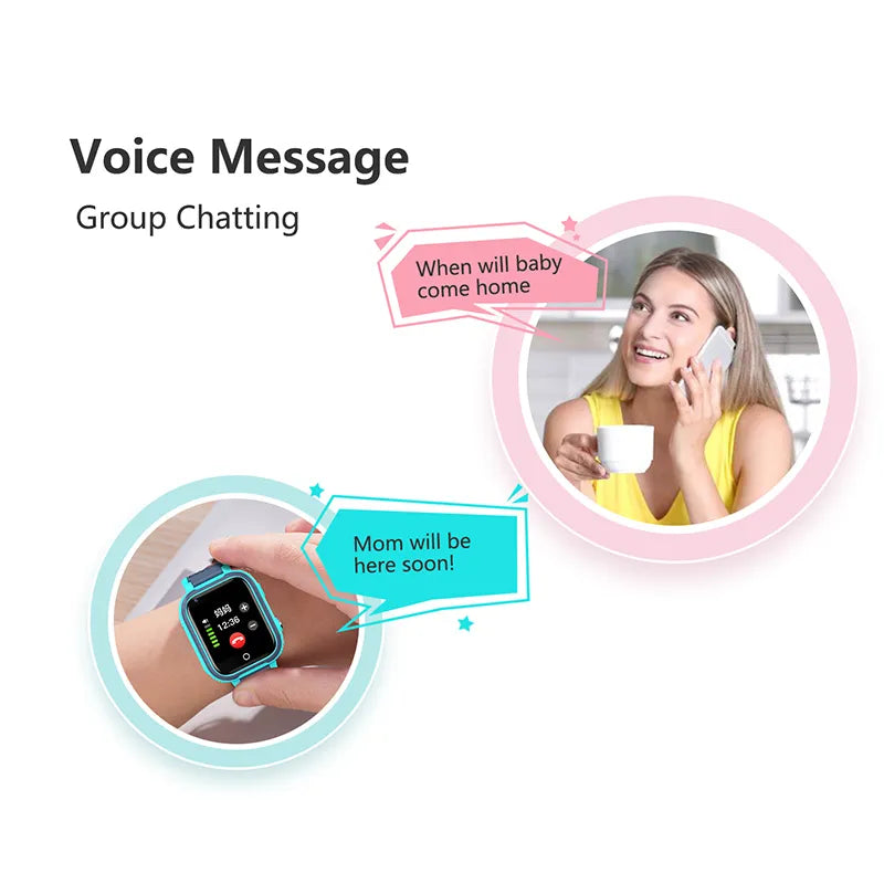 LT21 4G Kinder Smartwatch mit GPS, WiFi, Videoanruf, SOS, IP67 wasserdicht - Kindersicherheitstracker und Standortüberwachungs-Handy-Uhr