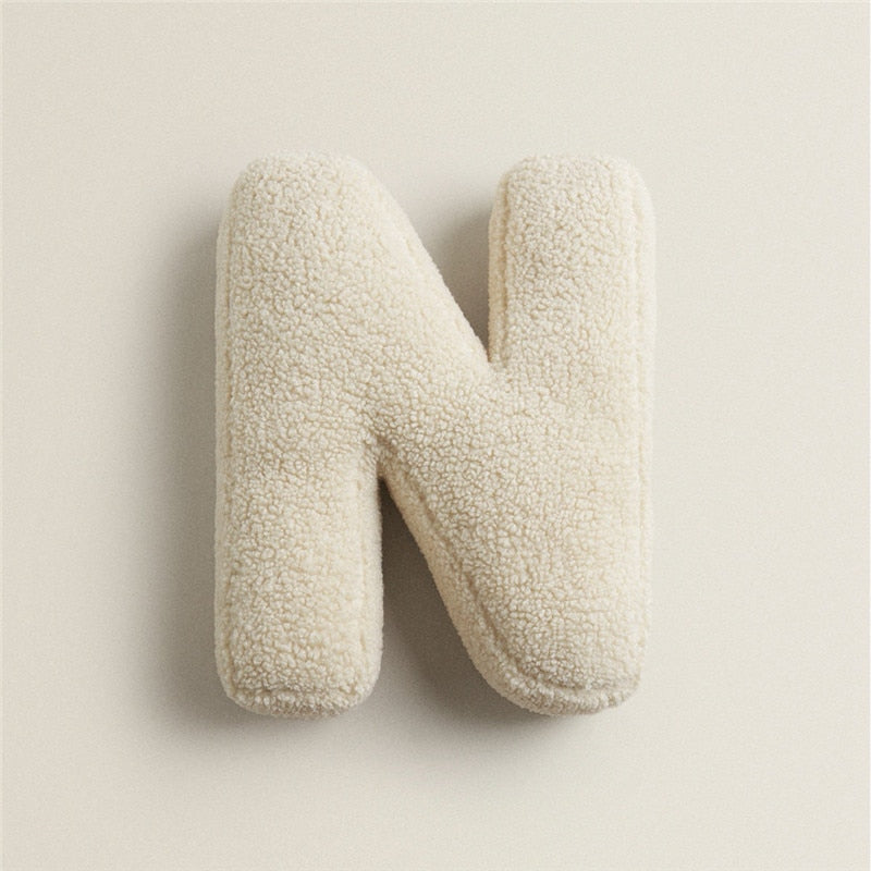 Alphabet Letter Fleece Kissen