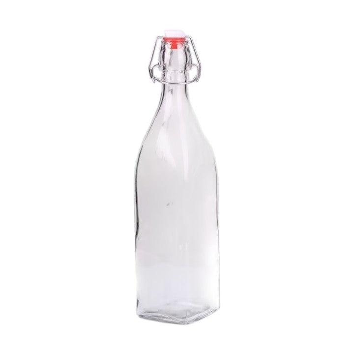 Frendorf | 1000ml Klare Leere Trink-Enzymgetränk Bier Saft Wasser Milch Glasflaschen mit Bügelverschluss