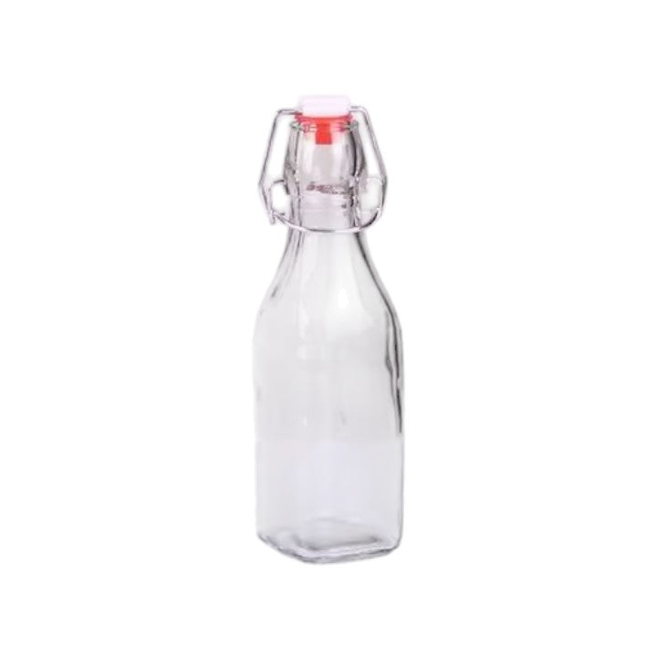 Frendorf | 250ml Klare Leere Trink-Enzym-Getränk Bier Saft Wasser Milch Glasflaschen mit Bügelverschluss