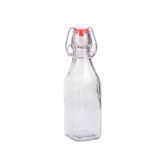 Frendorf | 250ml Klare Leere Trink-Enzym-Getränk Bier Saft Wasser Milch Glasflaschen mit Bügelverschluss