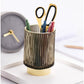 Elise Gold Foil Glas Makeup Halter & Organizer