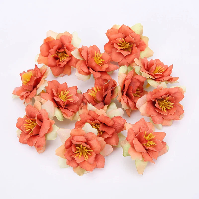 Frendorf | 10PCS Künstliche Seidenrose & Orchideenblüten – 5,5 cm Dekorative Blumen für DIY Kränze, Hochzeitsdekorationen und Heimwerkerprojekte