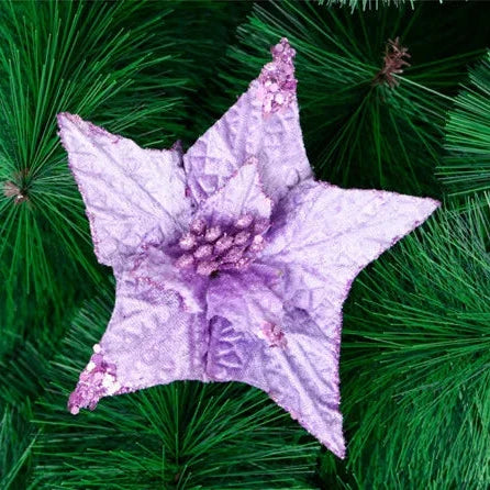 Frendorf | 5pcs Lila Blumen Weihnachtsbaum Girlande