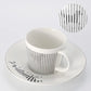 Kreative dynamische Spiegelreflexbecher Leopard anamorpher Zebra-Becher Luycho Kaffee Tee Becher Set mit Untersetzer 90ml-225ml