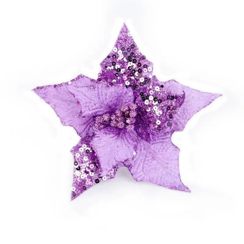 Frendorf | 5pcs Lila Blumen Weihnachtsbaum Girlande