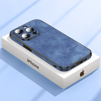 Frendorf | Hochwertige Leder-iPhone-Hülle mit stoßfester Kameraschutzabdeckung Tasche | MagSafe Case für Apple iPhone 15/14/13 Pro Max Plus | Panzer-Cover Handyhülle