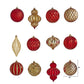 Holiday Lux bruchsicher, 12er Set Weihnachtsbaum Schmuck, 100mm mit wiederverwendbarem Karton