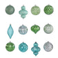 Holiday Lux bruchsicher, 12er Set Weihnachtsbaum Schmuck, 100mm mit wiederverwendbarem Karton