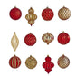 Holiday Lux bruchsicher, 12er Set Weihnachtsbaum Schmuck, 100mm mit wiederverwendbarem Karton