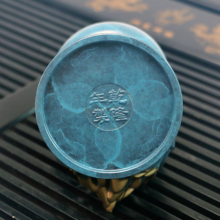 Heimdekoration Boshan Ofen Chinesischer Stil Klassische Zen-Buddhistische Halle Heimräucherspirale und Sandelholz Reiner Kupfer Räuchergefäß