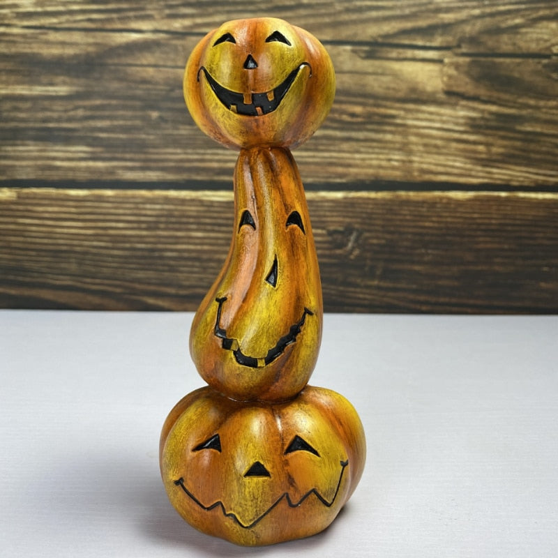 Heimdeko Halloween Kürbis Kerzenständer Dekorationen Harz Gefertigte Hohle Kerzenbasis Halloween Dekoration Kerzenständer
