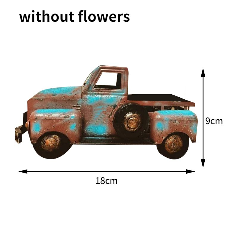 Heimdekoration Retro-Truck Mini-Blumentöpfe Sukkulente Künstliche Pflanze Harz Blumentopf Bürotisch Bastelornament Raumdeko