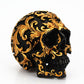 Home Golden Flower Skeleton Ornament Kreative Harz Schwarzer Skeleton Lustige Desktop Dekoration Heim Dekoration Ornament