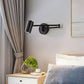 Frendorf | Adjustible Arm Wandleuchte - Flexible Gold & Schwarz Wandlampe - Wandlampen Design für Schlafzimmer