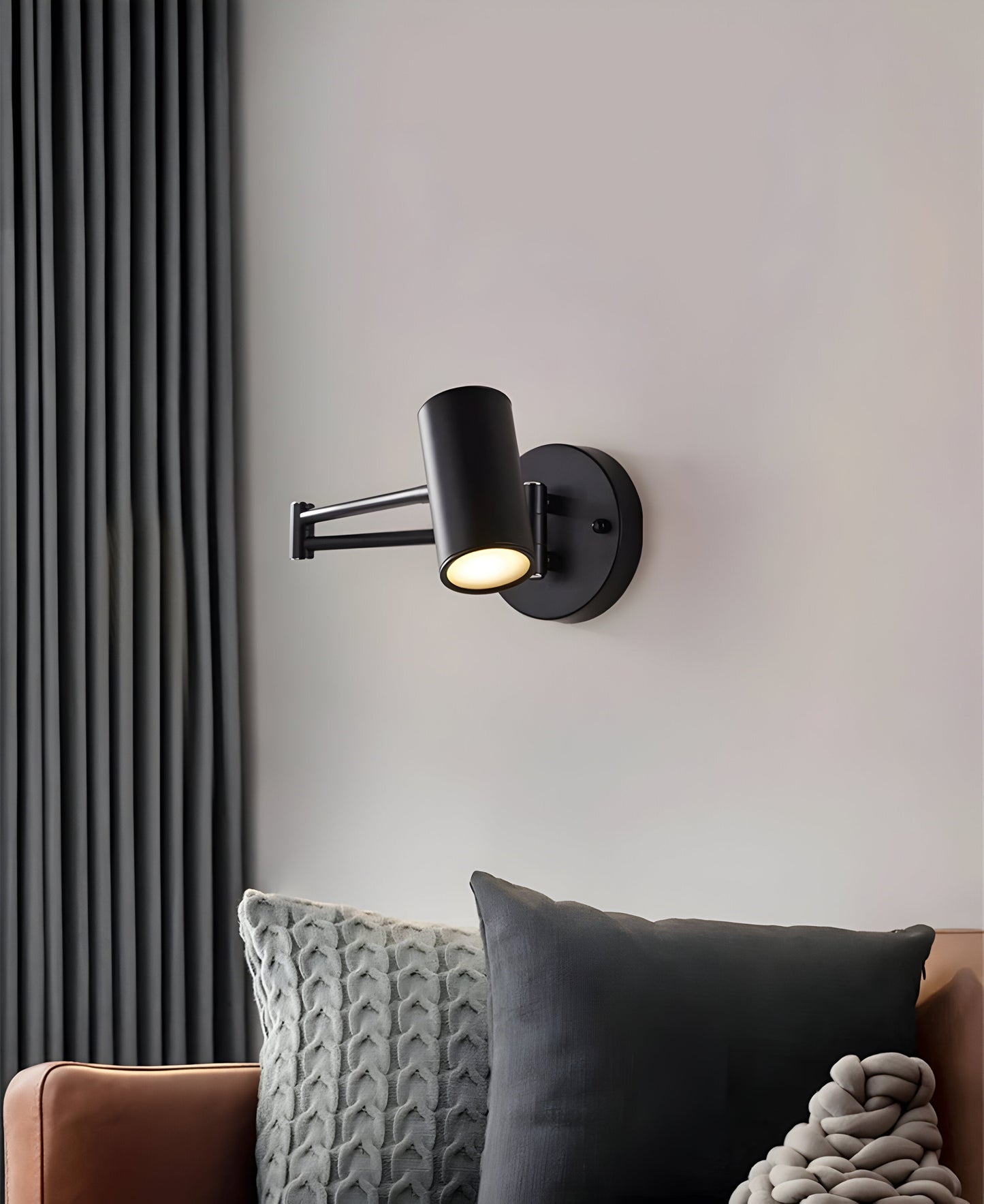 Frendorf | Adjustible Arm Wandleuchte - Flexible Gold & Schwarz Wandlampe - Wandlampen Design für Schlafzimmer