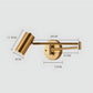 Frendorf | Adjustible Arm Wandleuchte - Flexible Gold & Schwarz Wandlampe - Wandlampen Design für Schlafzimmer