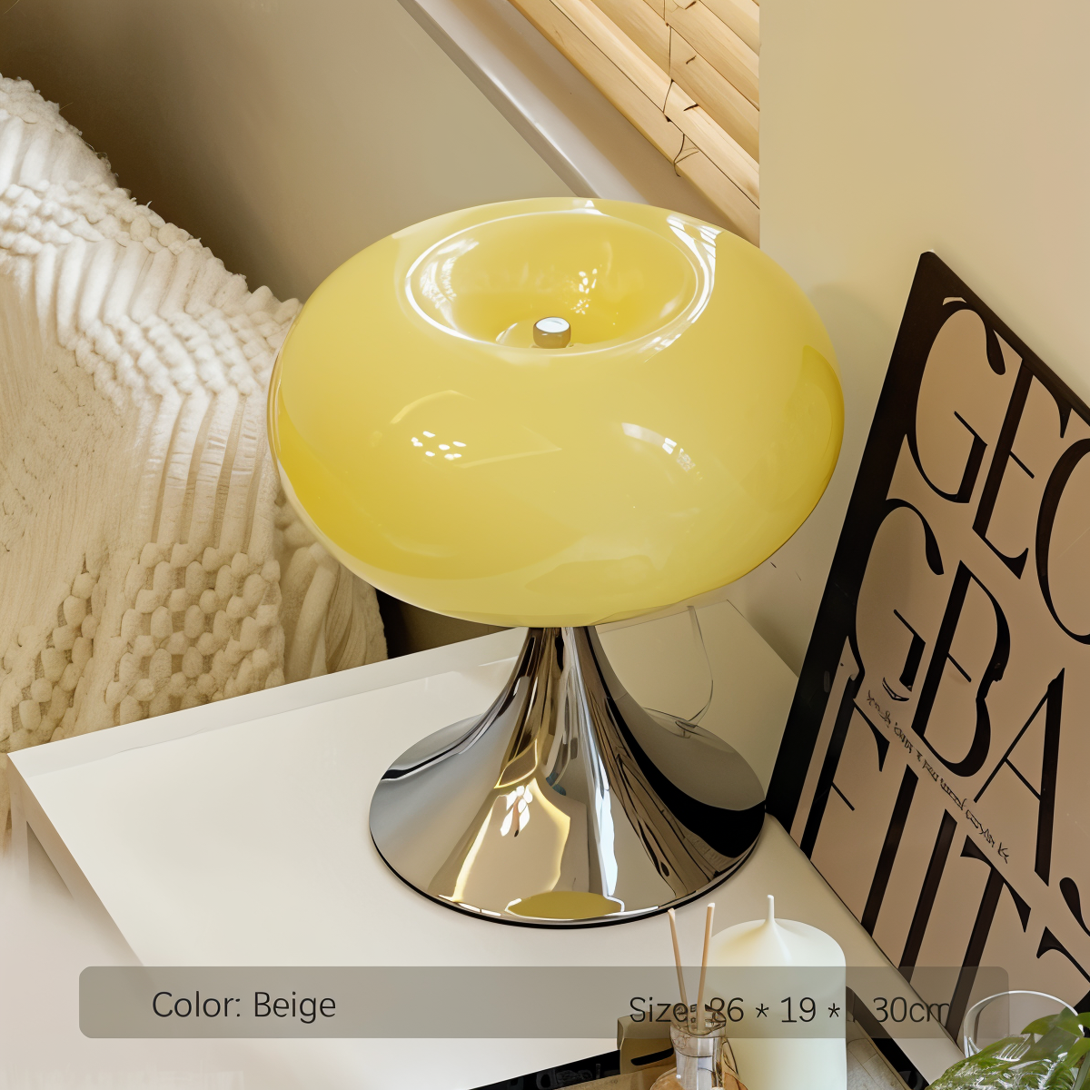 Frendorf | Apfel Lampe - Kurvige Macaron Glas Tischlampe