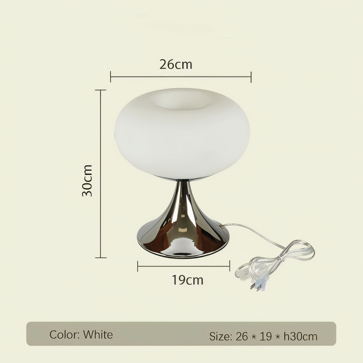 Frendorf | Apfel Lampe - Kurvige Macaron Glas Tischlampe