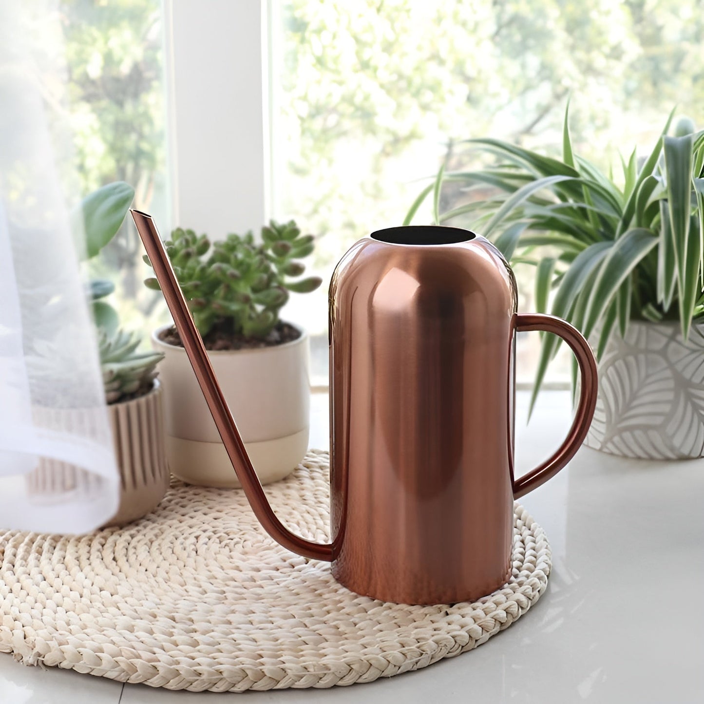 Edelstahl-Ausgießer - 1,5L lange Gießkanne für Pflanzen und Blumen