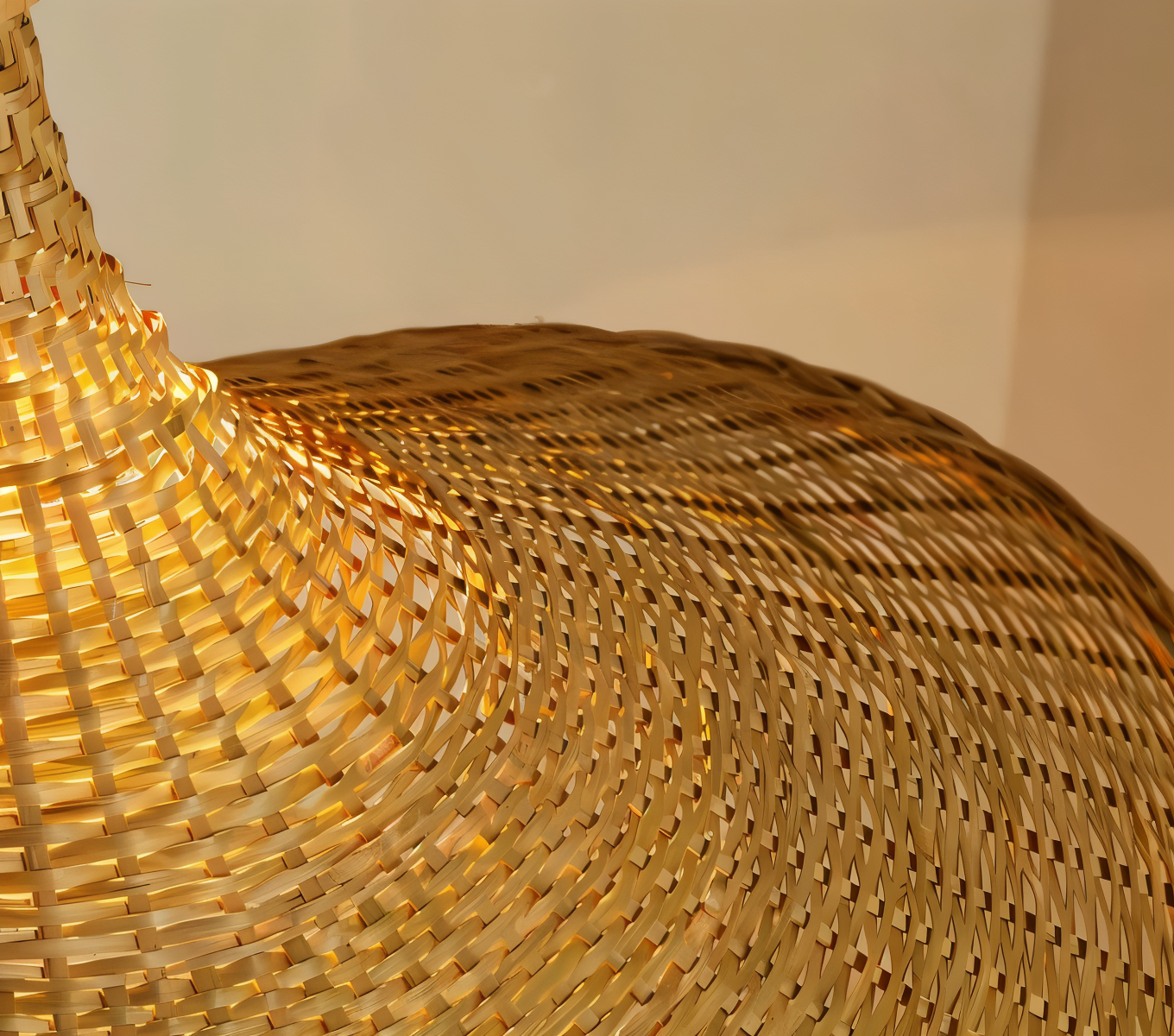 Frendorf | BambWicker Pendelleuchte - Kunstvoll Handgefertigte Rattan Hängelampe