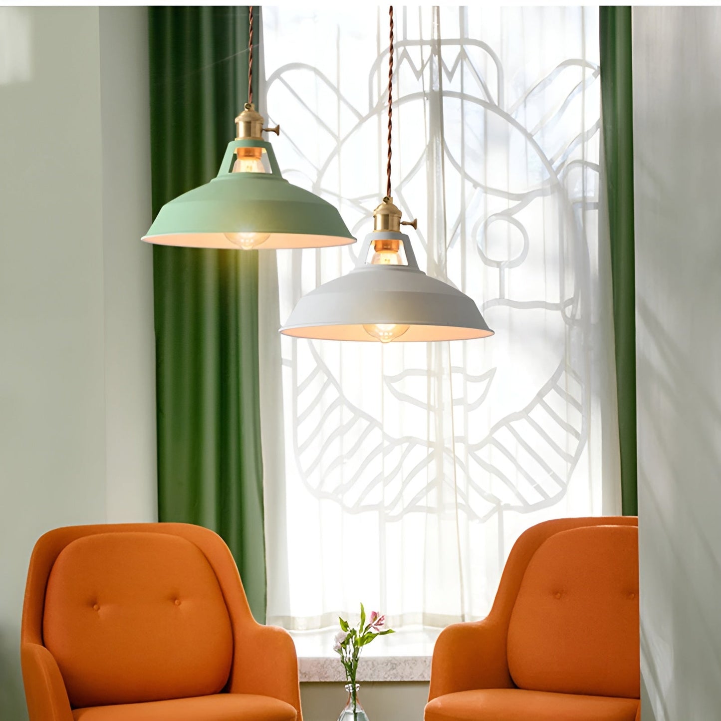 Frendorf | BarnFlare Deckenleuchten- Bunte industrielle LED Macaron Hängelampe