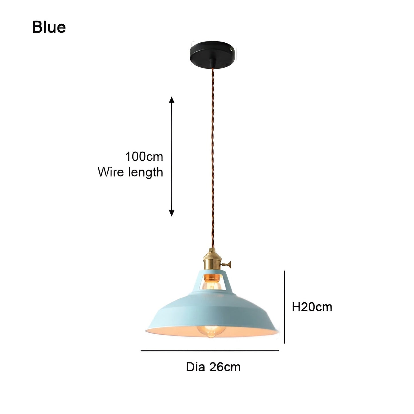 Frendorf | BarnFlare Deckenleuchten- Bunte industrielle LED Macaron Hängelampe