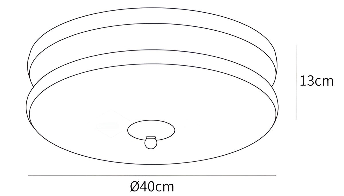 Frendorf | BauhausGleam - Creme Glas Deckenleuchte - Runde LED-Anbauleuchte