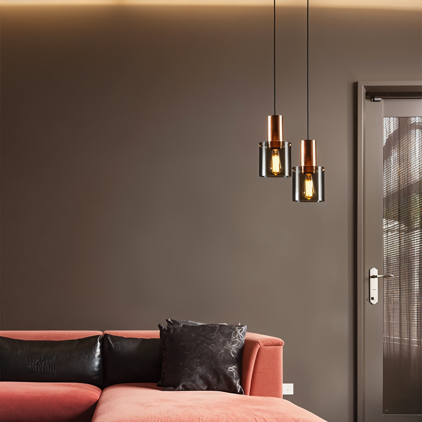 Frendorf | BottleLite Hängelampe -Moderne zylindrische LED-Pendelleuchte aus robustem Glas