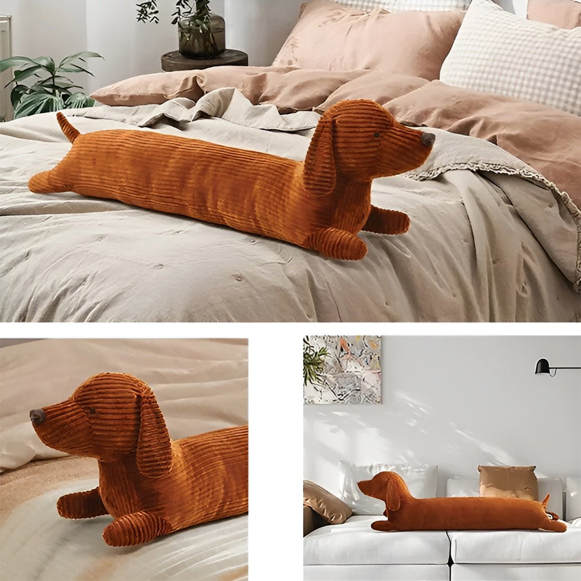 PawCuddle Ergonomisches Dackelkissen | Bequemes Kissen für Sofa und Kinder