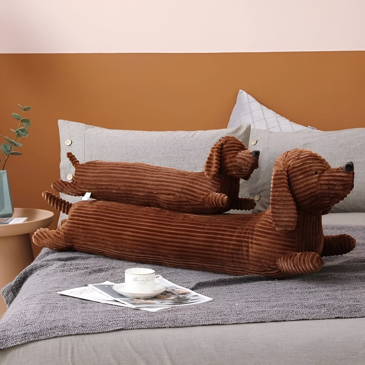 PawCuddle Ergonomisches Dackelkissen | Bequemes Kissen für Sofa und Kinder