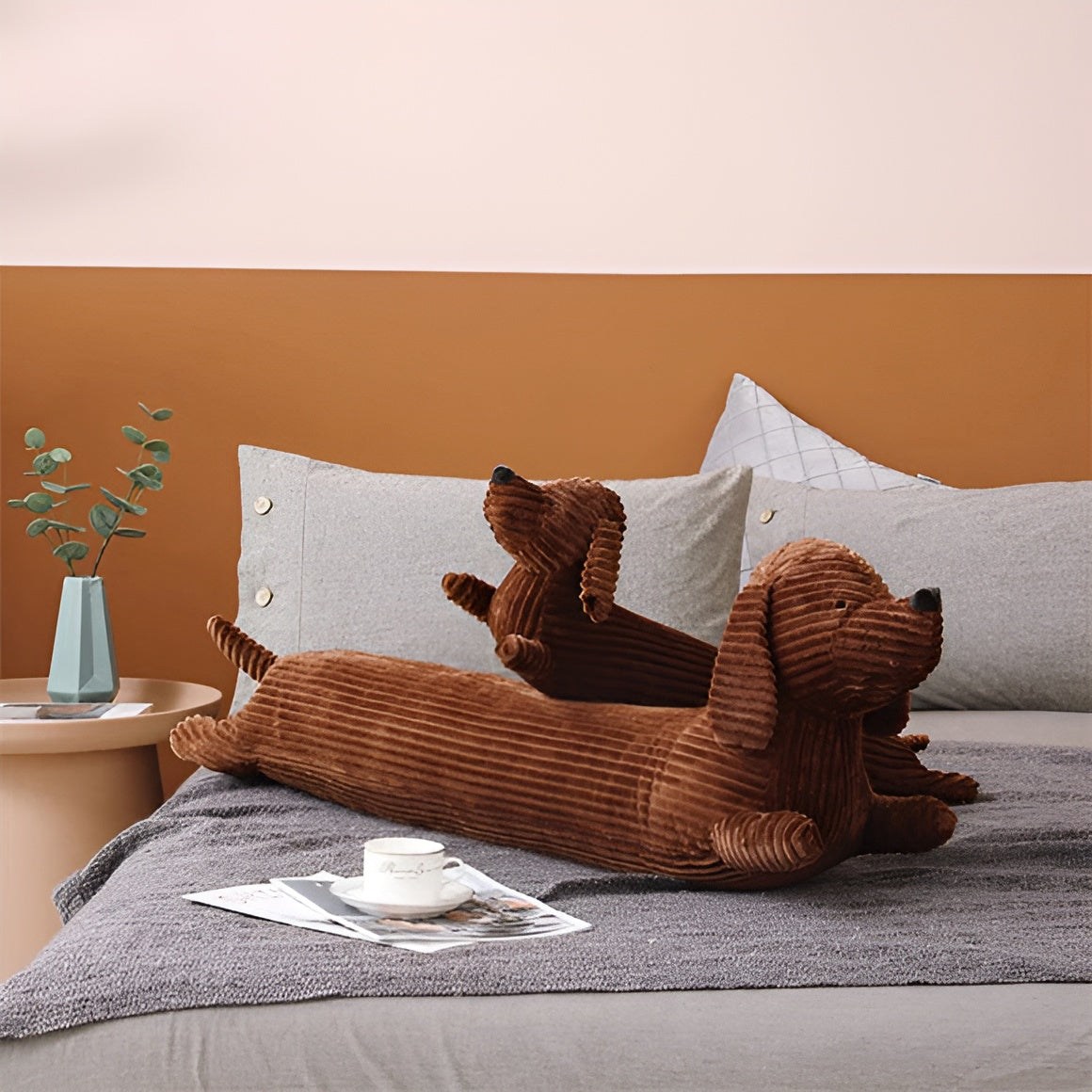 PawCuddle Ergonomisches Dackelkissen | Bequemes Kissen für Sofa und Kinder
