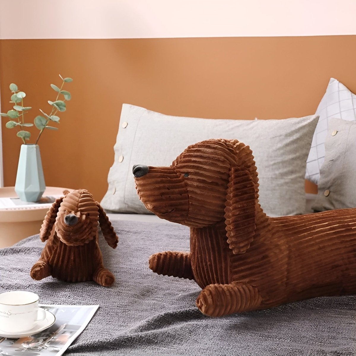 PawCuddle Ergonomisches Dackelkissen | Bequemes Kissen für Sofa und Kinder