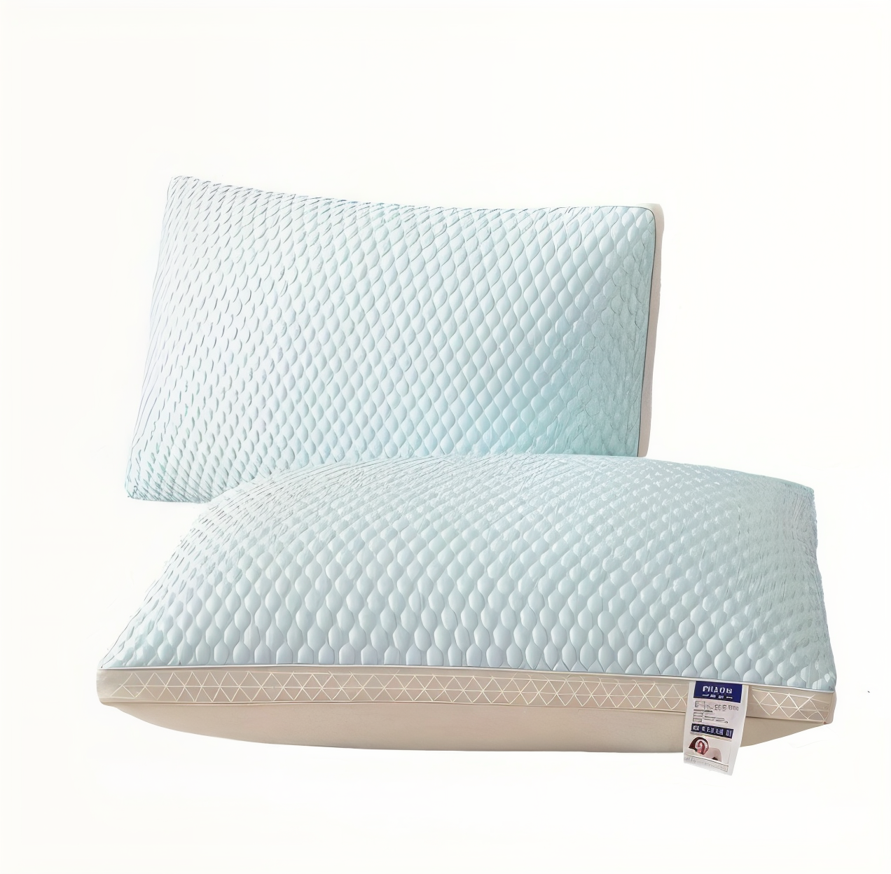 Frendorf | CushiesBlue Memory Foam Kissen – Set mit 2 weichen, atmungsaktiven Kissen