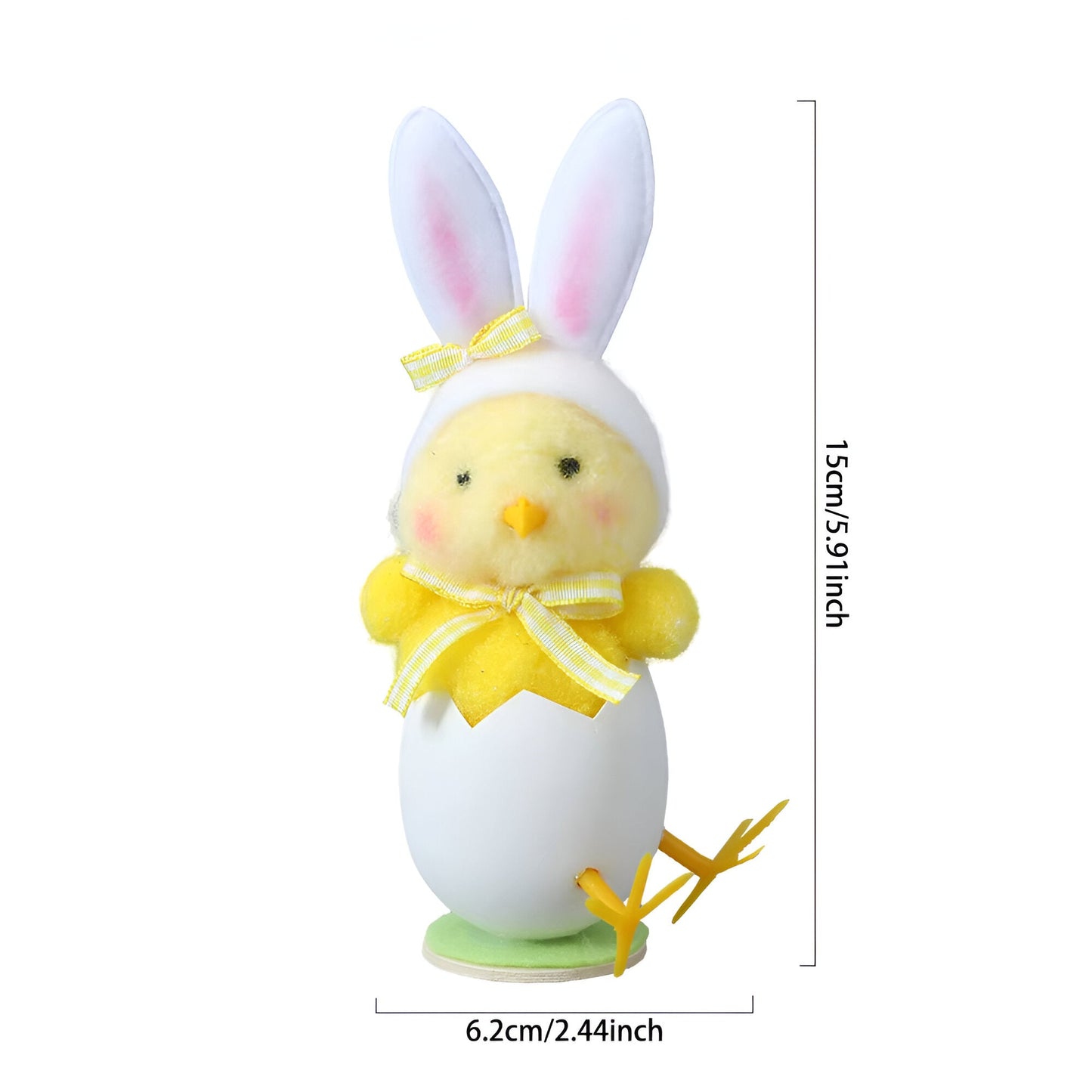 Frendorf | CutieChick Osterdeko - Plüsch Osterküken mit Hasenohren - Bunte Bruteier Deko