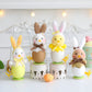 Frendorf | CutieChick Osterdeko - Plüsch Osterküken mit Hasenohren - Bunte Bruteier Deko