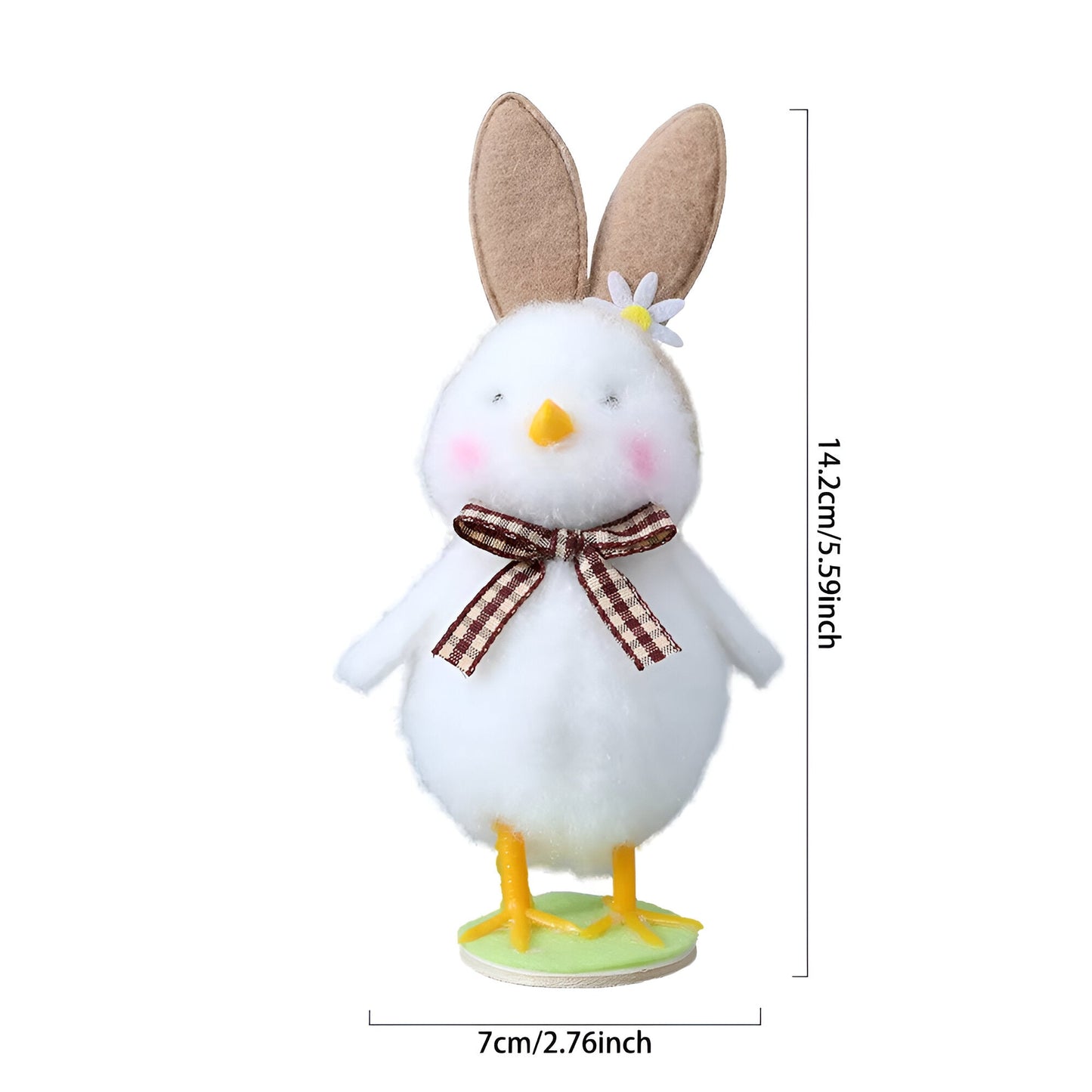 Frendorf | CutieChick Osterdeko - Plüsch Osterküken mit Hasenohren - Bunte Bruteier Deko