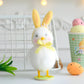 Frendorf | CutieChick Osterdeko - Plüsch Osterküken mit Hasenohren - Bunte Bruteier Deko