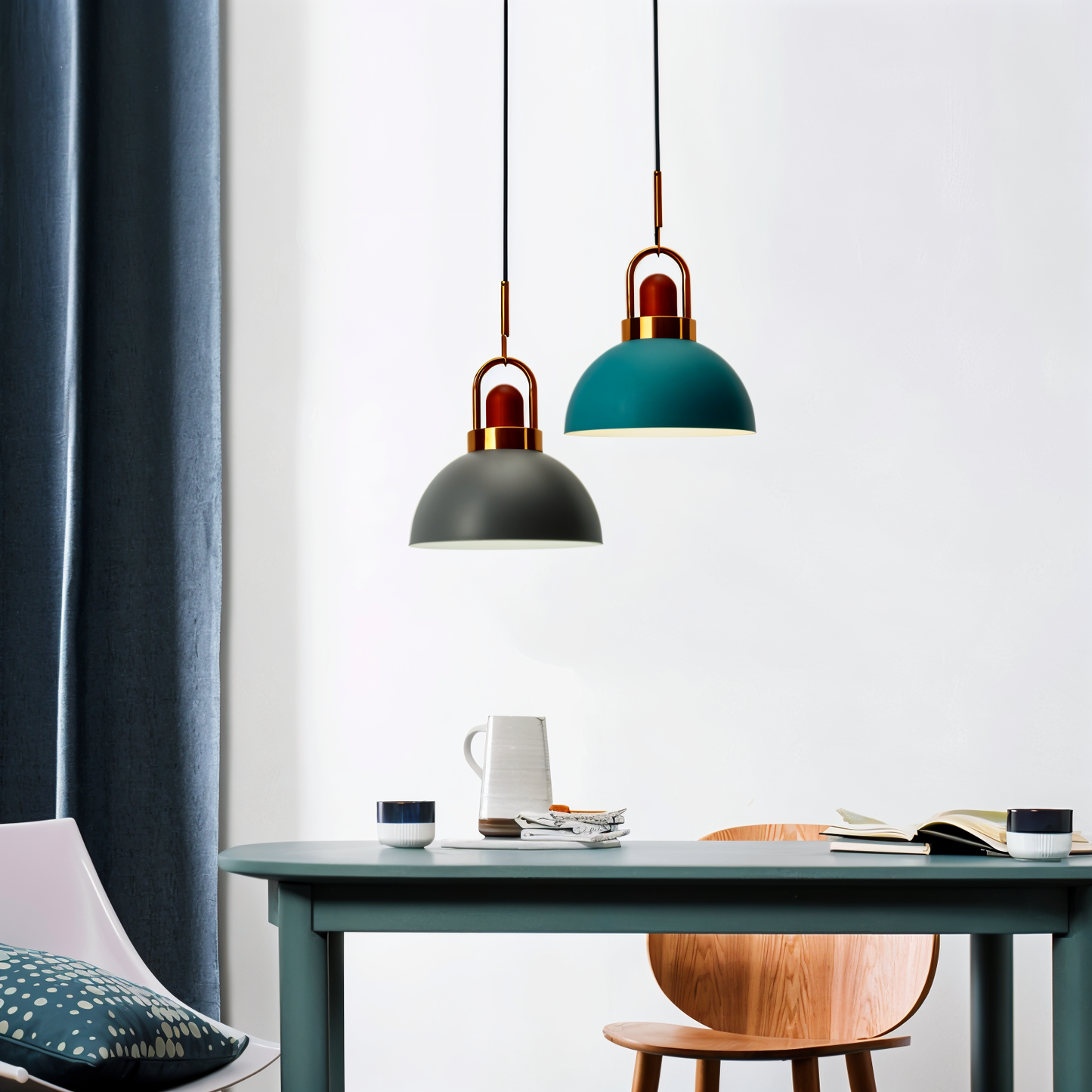 Frendorf | Nordische Deckenleuchten - Macaron LED Pendelleuchte aus Metall