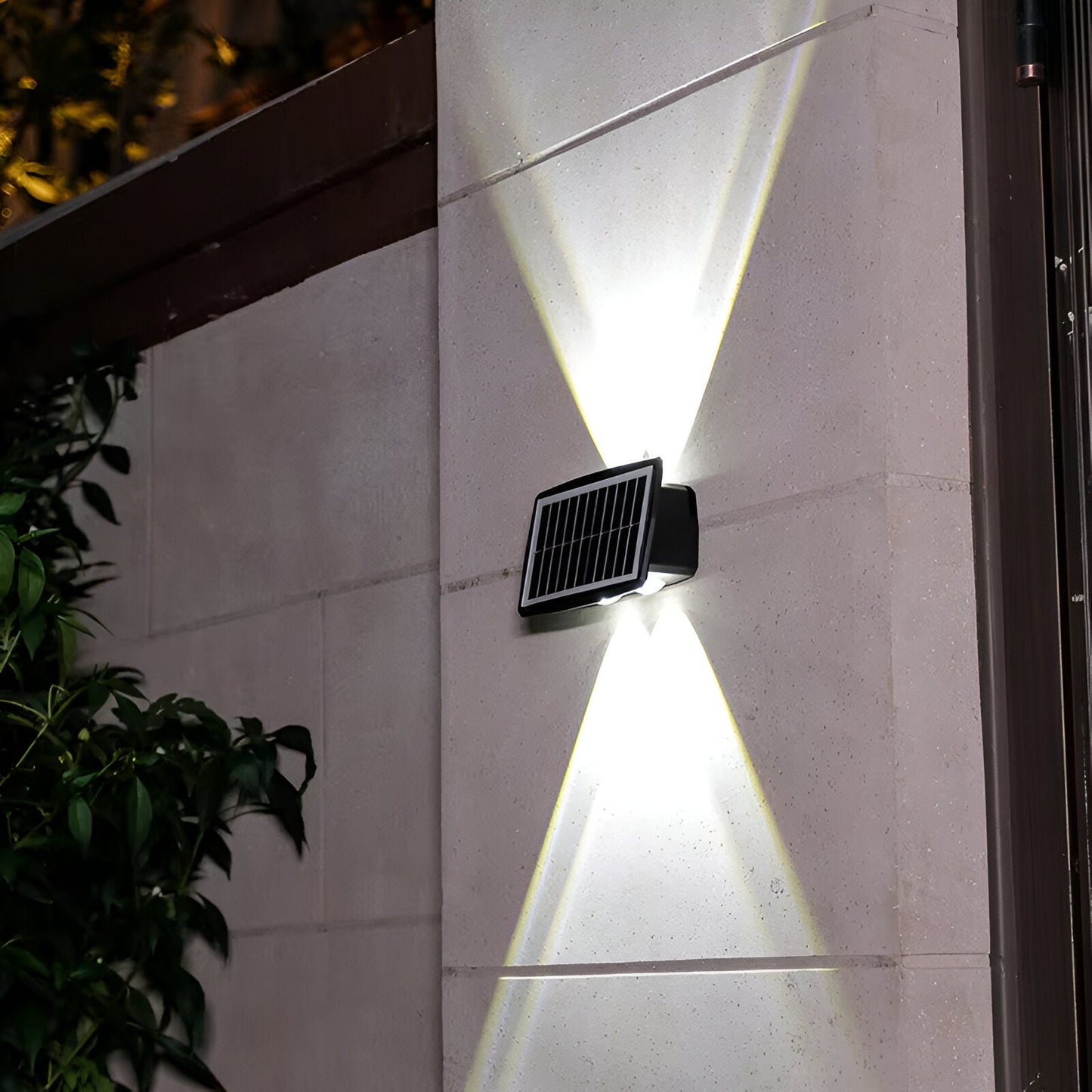Frendorf | DualLit Gartenbeleuchtung - Wasserdichte LED Solarlampe Garten - Up & Down Außenbeleuchtung