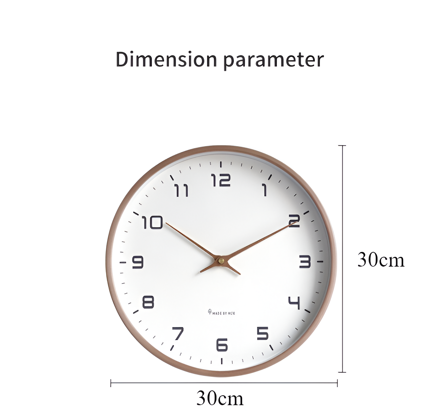 Frendorf | EleQuartz Uhr - Runde Wanduhr - Nordische Holz Wanduhr