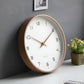 Frendorf | EleQuartz Uhr - Runde Wanduhr - Nordische Holz Wanduhr