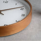 Frendorf | EleQuartz Uhr - Runde Wanduhr - Nordische Holz Wanduhr
